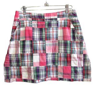 Cape Madras Maine Plaid Patchwork Skort Size 2 Cotton Preppy Golf Tennis Summer